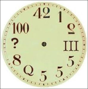 This clock that doesn't have the right numbers is also not a useful self-improvement tool.