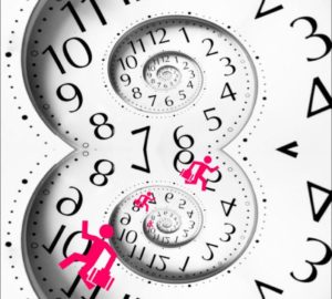 This crazy looking clock is not a very useful self-improvement tool.