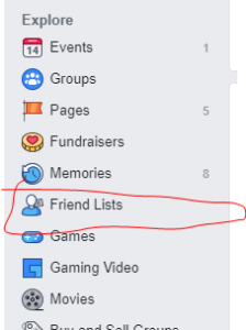 Where the Friends List is on the Facebook Menu so you can avoid arguments on Facebook